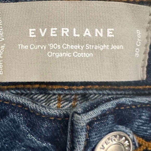 Everlane The Curvy 90’s Straight Crop Organic Cotton Jeans Size 30 - Picture 4 of 6